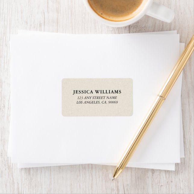 Etiqueta Light Beige Linen Texture Image (In situ)