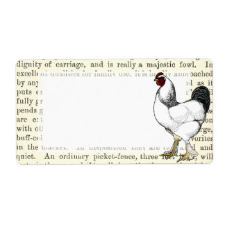 Etiqueta Light Brahma Rooster Vintage Country