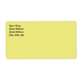 Etiqueta Light Pastel Yellow Shipping Label