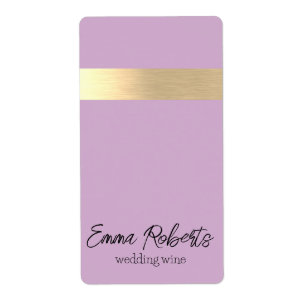 Etiqueta Lila Fizz Morado Hojalata Rústico Falso
