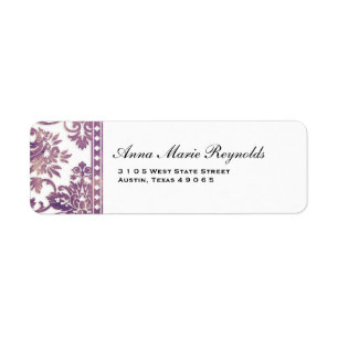 Etiqueta Lilac Vintage Damask Lace Fancy