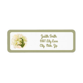 Etiqueta Lilies acuarelas