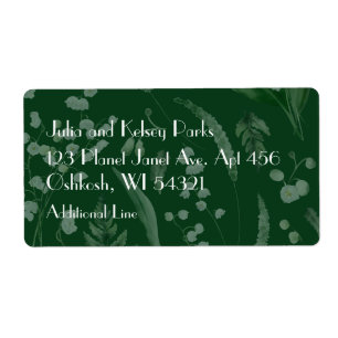 Etiqueta Lily of Valley con Ferns    Personalizado verde de