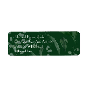 Etiqueta Lily of Valley con Ferns    Personalizado verde de