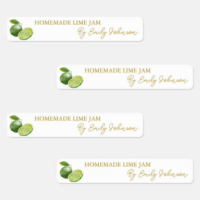 Etiqueta Lime Jam Thin casera (Grupo)