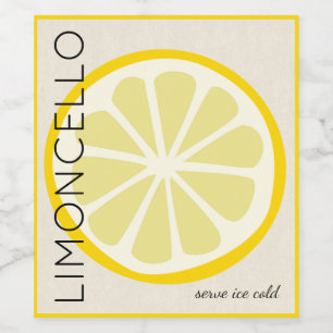Etiqueta Limoncello Con Imagen De Limón
