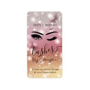 Etiqueta Limpiador lujoso purpurinoso de extensión de ceniz