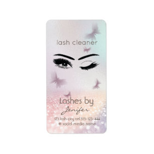 Etiqueta Limpiador lujoso purpurinoso de extensión de ceniz