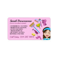 Limpieza de la casa Personalizado Janitorial Púrpu
