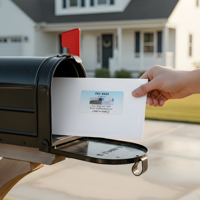 Etiqueta Limpieza profesional a presión residencial dividid (Subido por el creador)