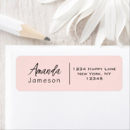 Etiqueta Limpio Simple Mínimo Informal Casual Rubor Pink