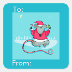 Etiqueta linda del regalo del equipo de Santa del