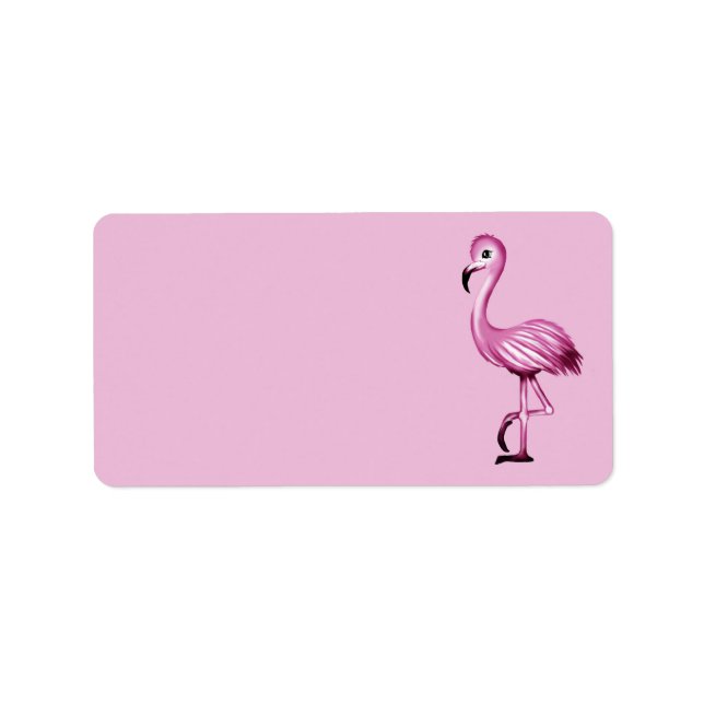 Etiqueta lindo Flamingo (Frente)