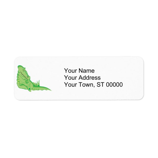 Etiqueta lindo lagarto dormido (Frente)