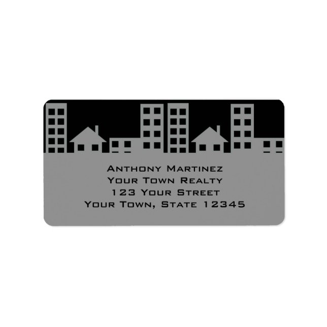 Etiqueta Línea aérea gris y negra (Frente)