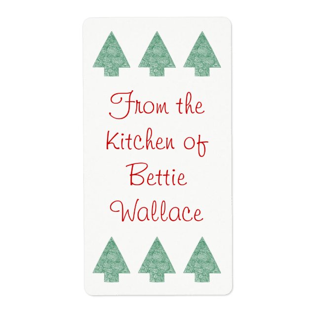 Etiqueta Línea de árbol de Navidad (Frente)