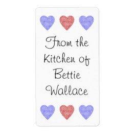 Etiqueta Línea de corazones