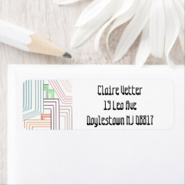 Etiqueta Líneas Art Deco