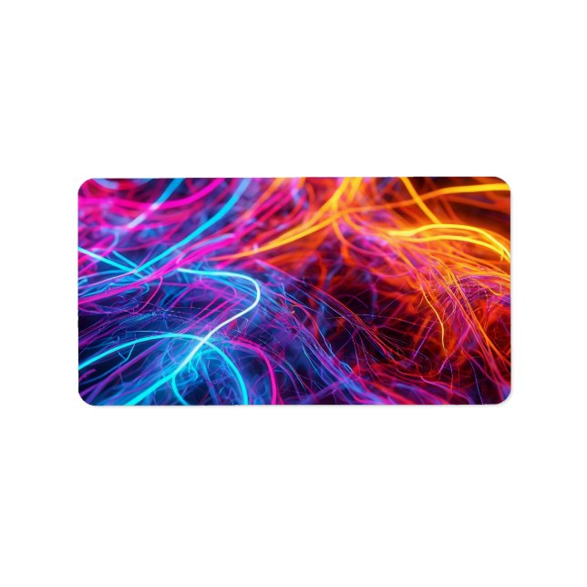 Etiqueta Líneas de Neon (Frente)