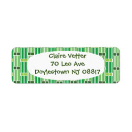 Etiqueta Líneas verdes y cajas