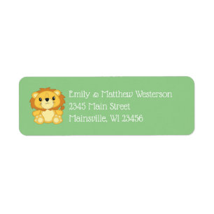 Etiqueta Lion Baby Shower Safari