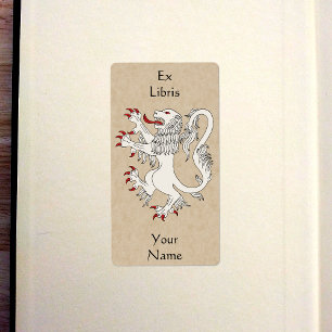Etiqueta Lion Rampant Argent Bookplate