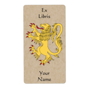Etiqueta Lion Rampant Bookplate