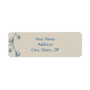 Etiqueta Lirio de los valles en el lino de Ecru