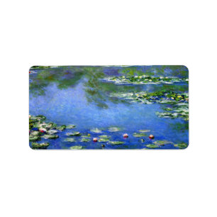 Etiqueta Lirios de agua de Claude Monet