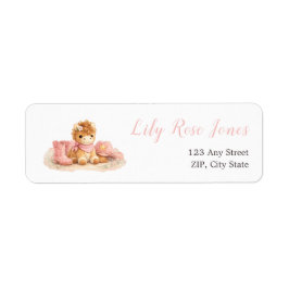 Etiqueta Little Cowgirl Western Baby Shower Return Address