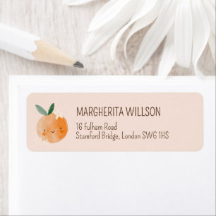 Etiqueta Little Cutie Naranja Citrus Botanus Baby Shower