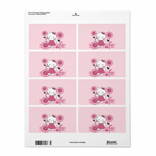 Etiqueta Little Kitty (Hoja Entera)