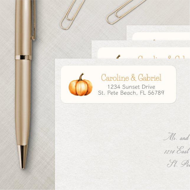 Etiqueta Little Pumpkin Autumn Shower Cumpleaños (Subido por el creador)