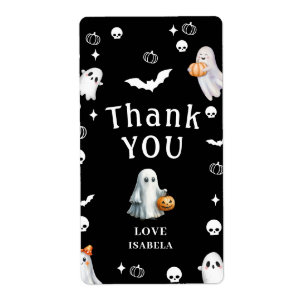 Etiqueta Little Pumpkin Boo – Baby Shower de Halloween