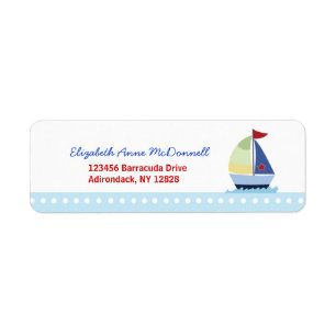 Etiqueta Little Skipper Sailboat Custom Address Labels