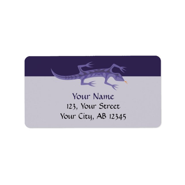 Etiqueta Lizard Mauve (Frente)