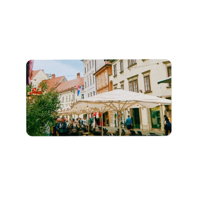 Etiqueta Ljubljana Cityscape (Frente)