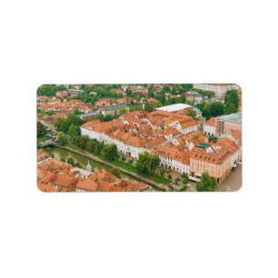 Etiqueta Ljubljana desde arriba