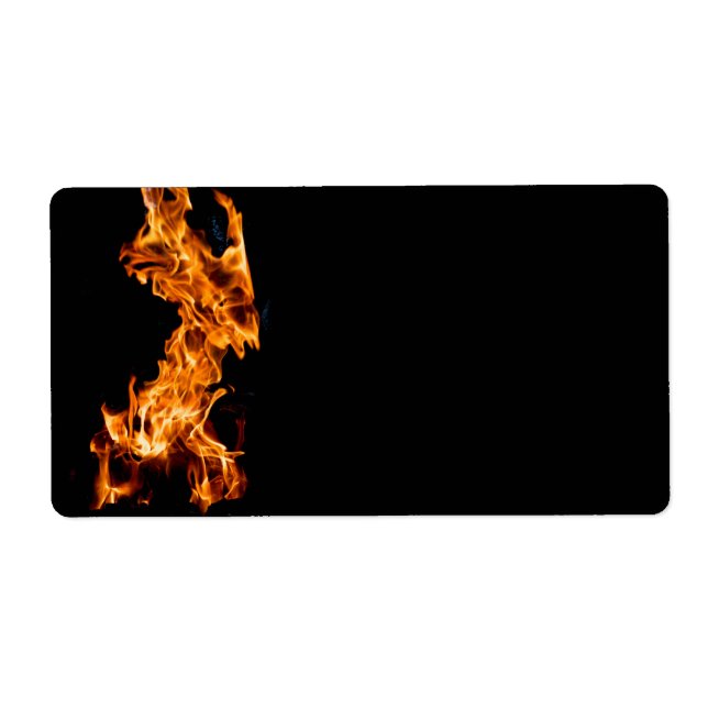 Etiqueta Llama naranja (Frente)