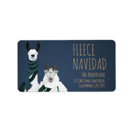 Etiqueta Llama y oveja divertidos y extravagantes 'Fleece N