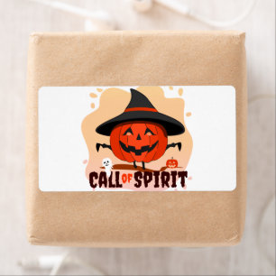 Etiqueta Llamado de Espíritu de Halloween