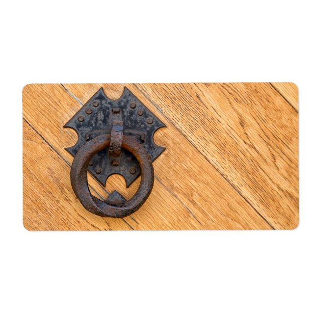 Etiqueta Llamador de puerta antigua (Frente)
