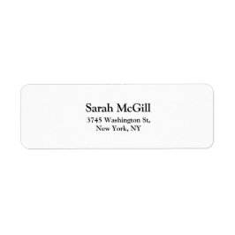 Etiqueta Llanto blanco y negro de moda Elegante legible