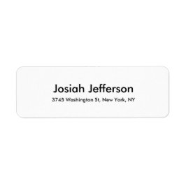 Etiqueta Llanura creativa única moderna en blanco y negro