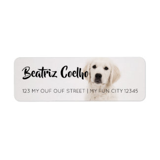 Etiqueta Llave decorativa con tema de perro de cachorro de 