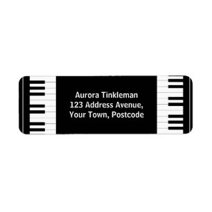 Etiqueta Llaves blancos y negros del piano