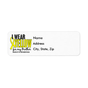 Etiqueta Llevo el amarillo para mi sarcoma de Brother 10
