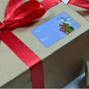 Etiqueta Llil' Dragon Snowflake To and From Gift