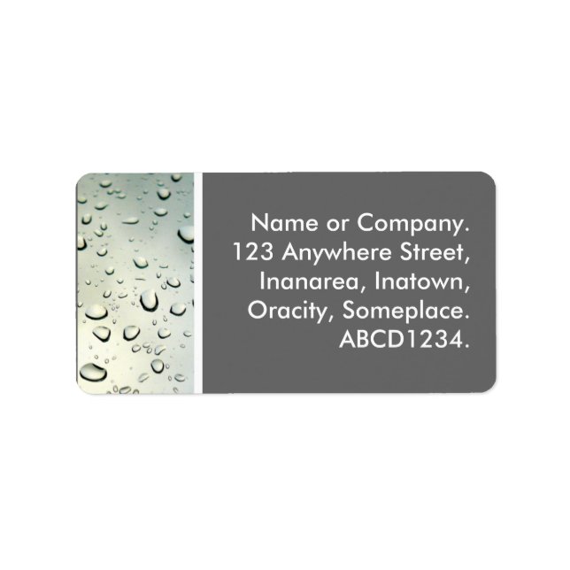 Etiqueta Lluvia en mi ventana (Frente)