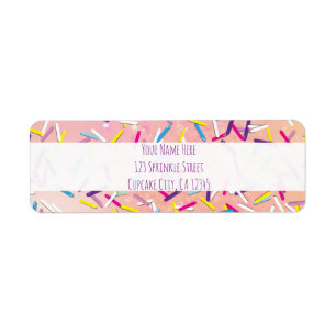 Etiqueta Lluvia Sprinkles Candy Land Sweets Fiesta